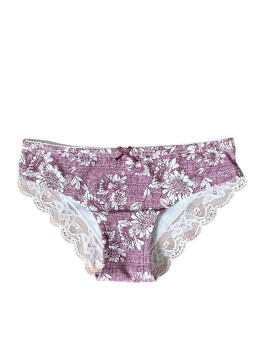Women's Slip with Lace Bordeaux, White
