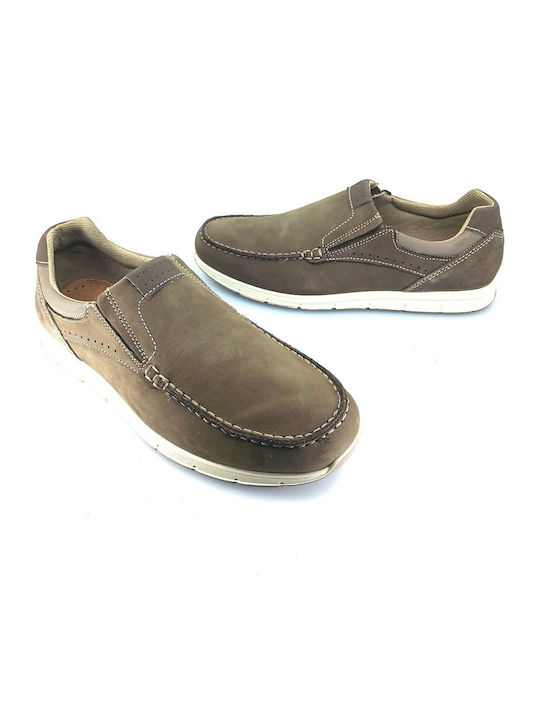 Men's Leather Moccasins Beige