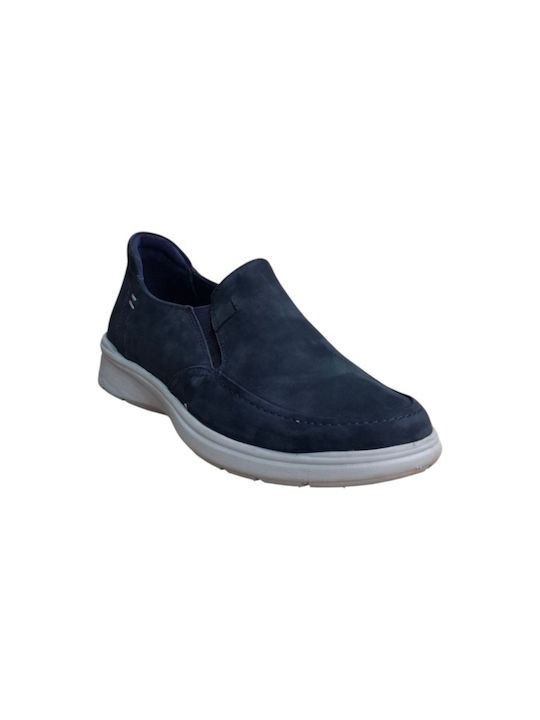 Men's Leather Moccasins Blue