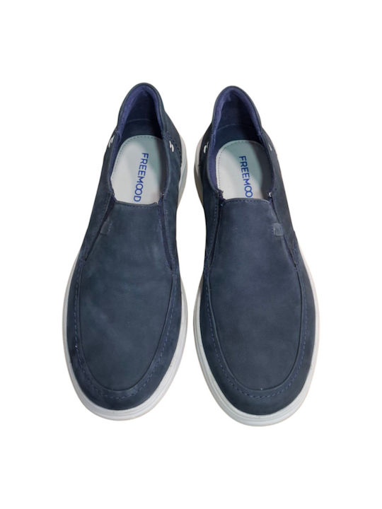 Men's Leather Moccasins Blue