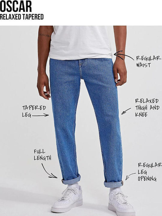 Oscar Men's Jeans Pants with Relaxed Tapered Fit Pure Handsome