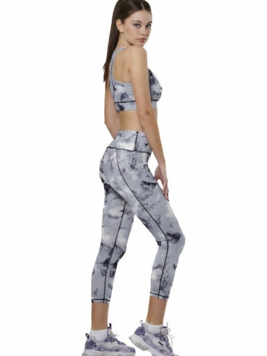 Женски Изрязан легинси Високоталирани Neutral Grey