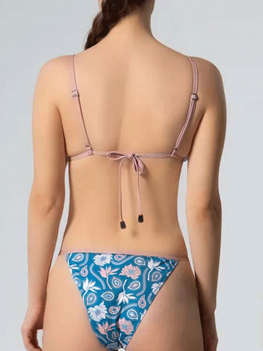 Bikini Set Top & Slip Bottom with Adjustable Straps Colorful