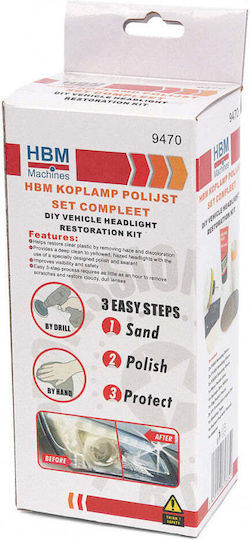 HBM Machines Set Restaurare și Clarificare a Farurilor Auto