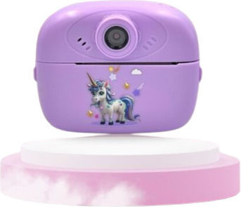 Unicorn Children's Camera with Thermal Printing Purple