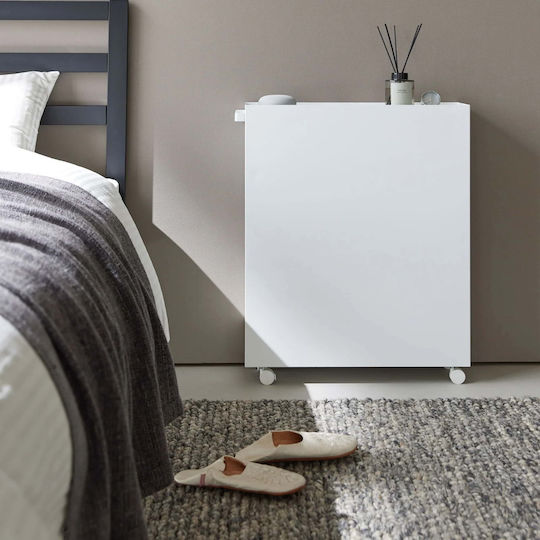 Yamazaki Τρόλεϊ Κουζίνας Ξύλινο 4 Θέσεων Λευκό 59x16.5x70cm