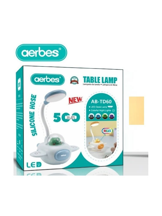 Aerbes Led Παιδικό Φωτιστικό Γραφείου Αεροπλάνο Ροζ 11x9x8εκ.