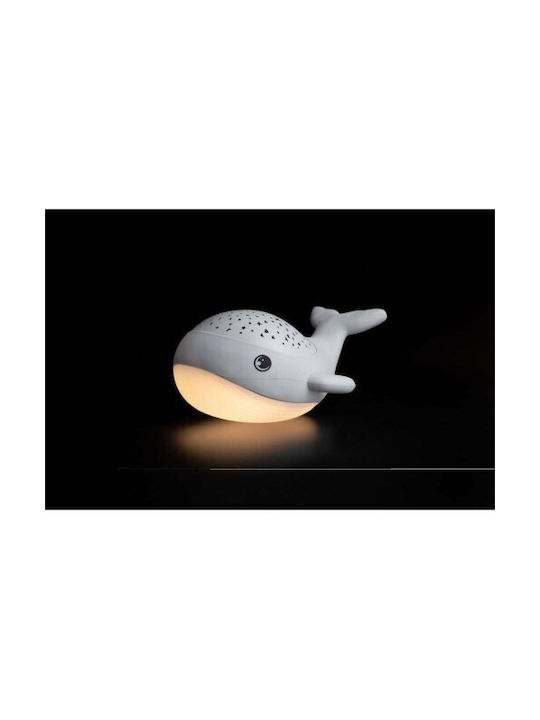 Mega Light Παιδικό Διακοσμητικό Φωτιστικό Willy Whale Λευκό 14.3x17x8.9εκ.