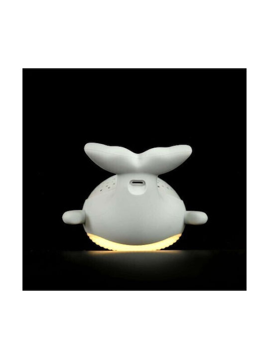 Mega Light Παιδικό Διακοσμητικό Φωτιστικό Willy Whale Λευκό 14.3x17x8.9εκ.