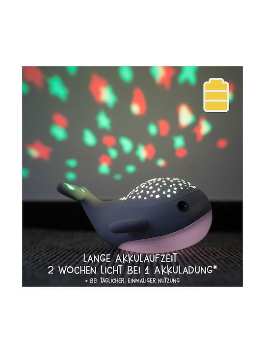 Mega Light Παιδικό Διακοσμητικό Φωτιστικό Willy Whale Λευκό 14.3x17x8.9εκ.