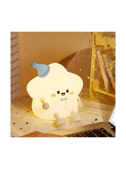 Kids Decorative Lamp with Stars Projection White 13.8x13.6x13.6cm