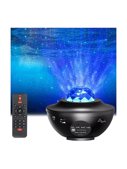ACP Led Παιδικό Φωτιστικό Projector Μαύρο 11x11x16εκ.