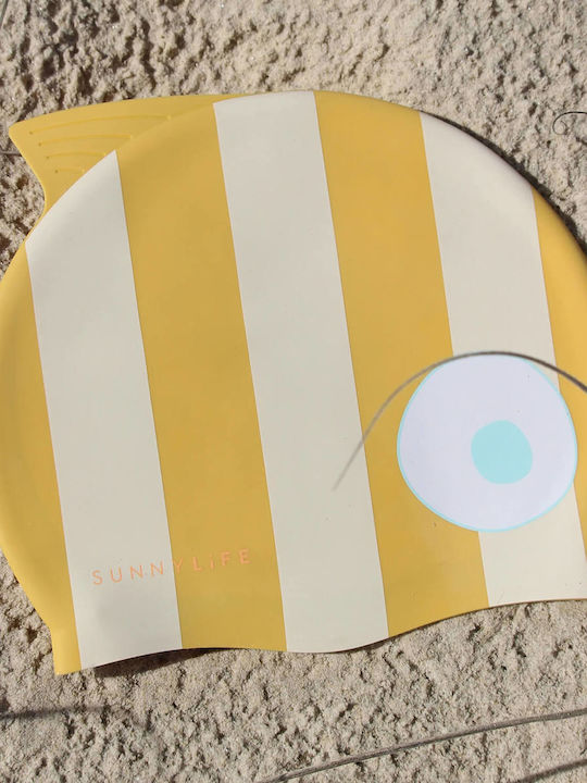 Sunnylife Σκουφάκι Κολύμβησης Παιδικό Κίτρινο