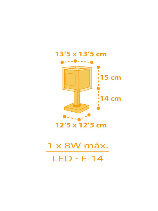Ango Lampă portabilă pentru copii Multicolor 13.5x30x30εκ.