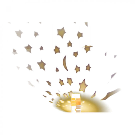 Out of the Blue Kids Projector Lamp with Multicolour Star Projection 16x9.3x15cm