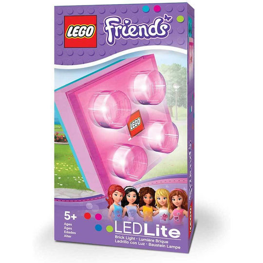 LEGO LED Kinder Dekorative Lampe Friends Brick Lila 8x8cm