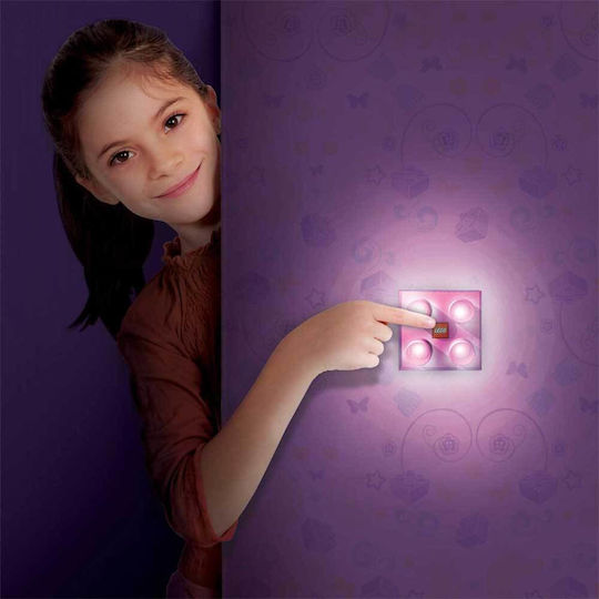 LEGO LED Kinder Dekorative Lampe Friends Brick Lila 8x8cm