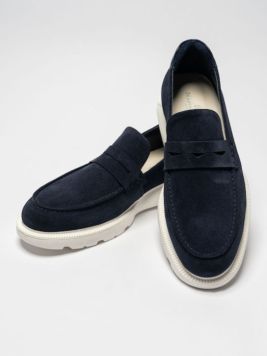 Herren Mokassins in Blau Farbe