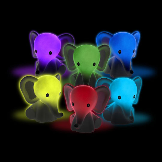 Homedics LED Детско Декоративно Осветление Elephant Сив