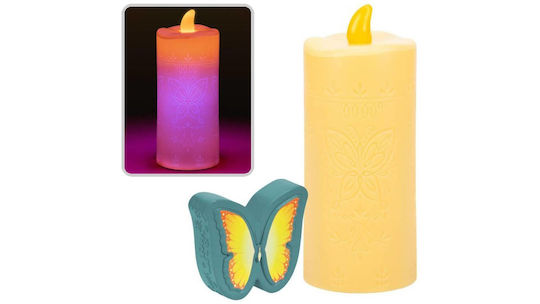 Paladone Kids Decorative Lamp Disney Encanto Candle Light With Butterfly Remote Beige 17.7x7.3x7.3cm