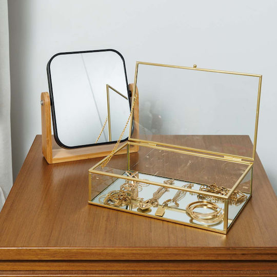 Estia Tabletop Organizer Glass Gold