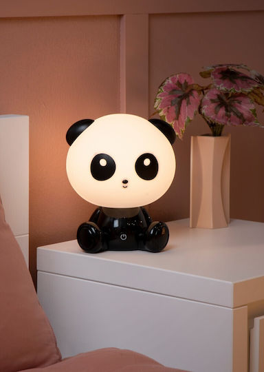 Lucide Lightning LED Kinder Dekorative Lampe Panda Schwarz 21x18x26εκ.