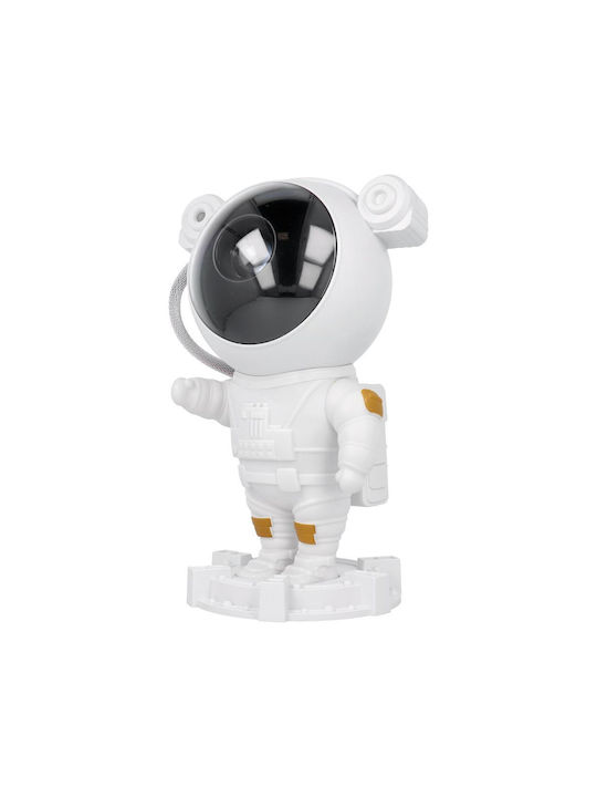 Kinderprojektorlampe Astronaut Weiß