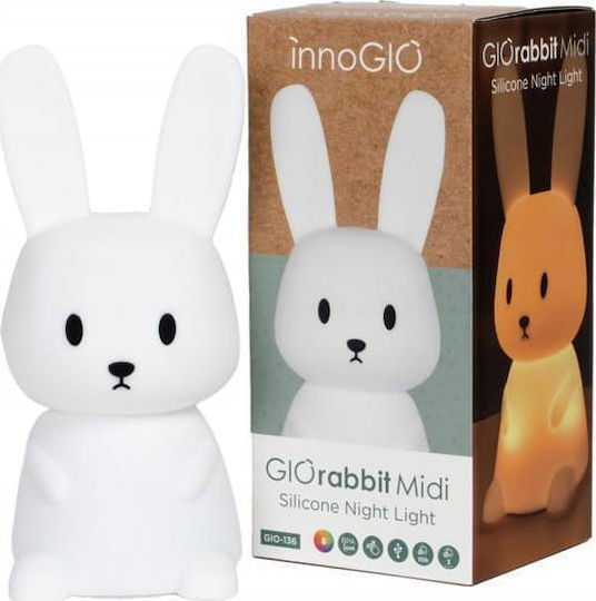 innoGio Led Kids Decorative Lamp Rabbit with Color Changes White