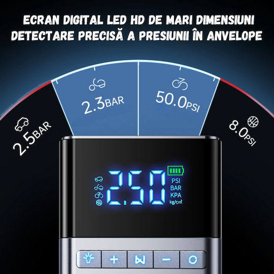 Starter Portabil Pentru Baterii Auto Și Motocicletă 12000mAh Cu Bancă De Alimentare USB Și Obiectiv 12V
