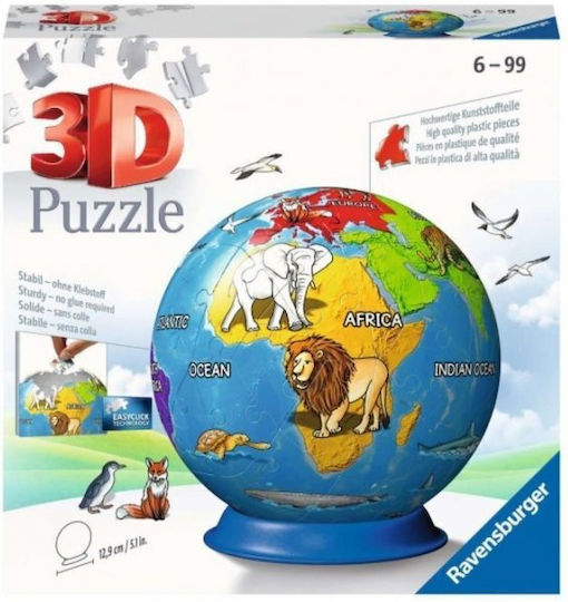 Puzzleball 3D Earth pentru 6+ Ani 72buc Ravensburger