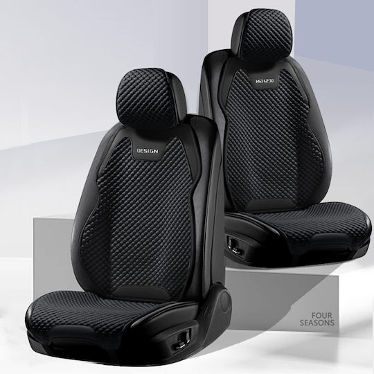 eBest Car Cover Set 5pcs Cotton Black