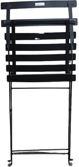 Zappeion Chair Metallic Traditional-c-lamaki Blue 38x42x82cm