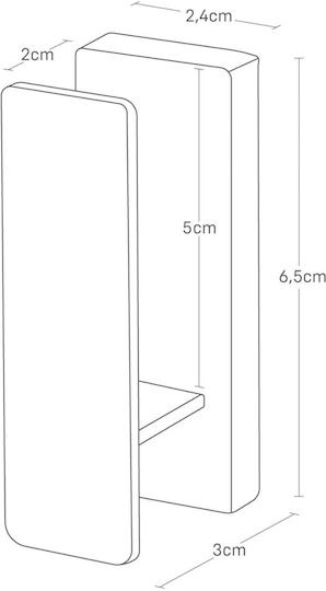 Yamazaki Wandhalterung Tower Metall Weiße 3 Stück