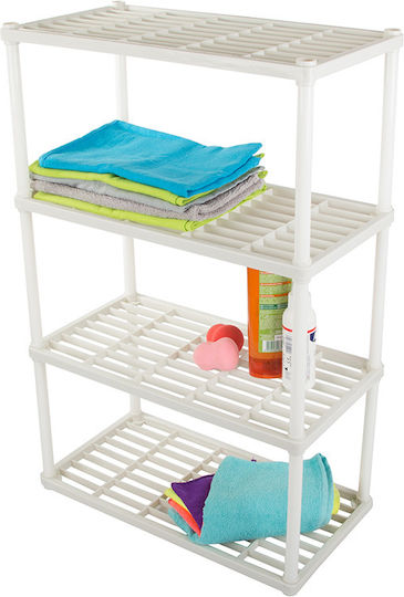 Verk Group Rafturi de baie Raft Baie Plastic 64x41x22cm Albă