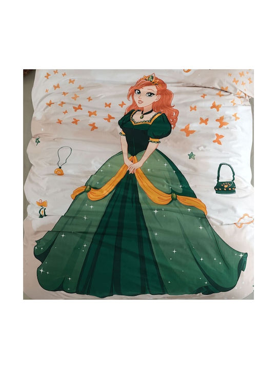 Pucioasa Conținut set Husă de pilotă pentru copii Single cu față de pernă Verde 160x220cm