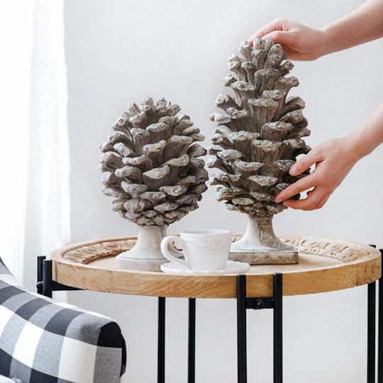 Christmas Decorative Plastic Tree Cone 18cm Green