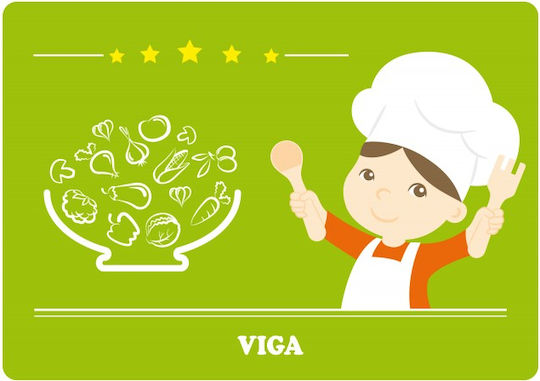 Viga Toys Set Salad Vegetables Fork Lyzka Sauces 36el