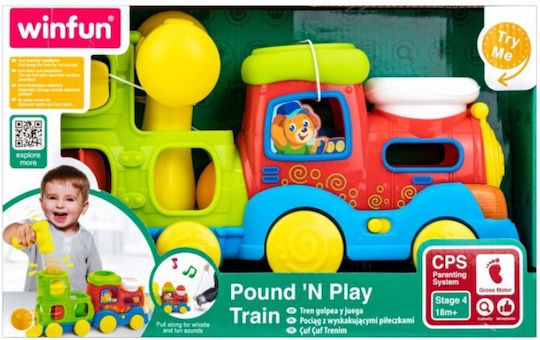 Winfun Vehicle Pound N Play Train with Light and Sounds for 18++ Months