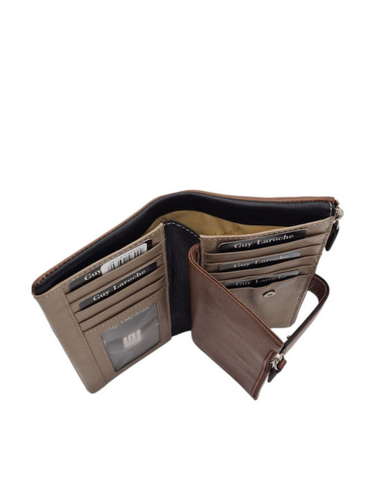 Small Leather Women's Wallet Classic with RFID Tabac Brown