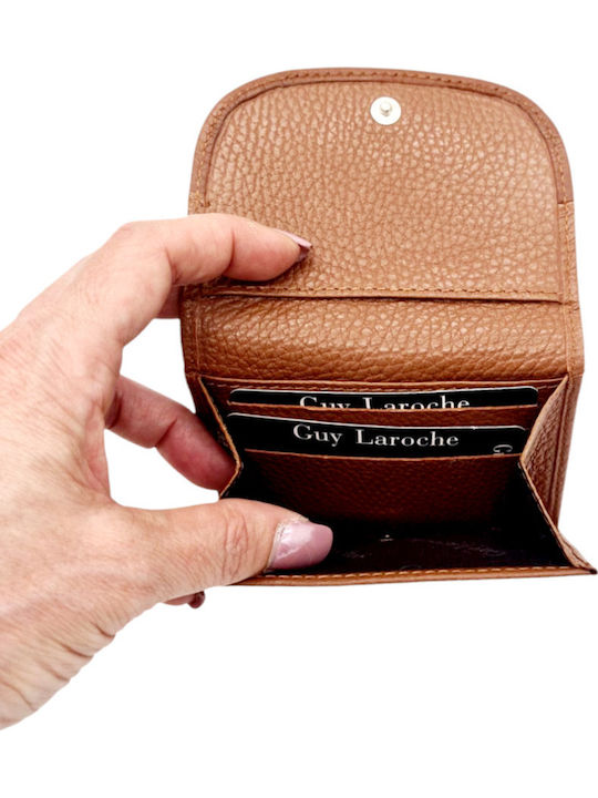 Small Leather Women's Wallet Classic with RFID Tabac Brown