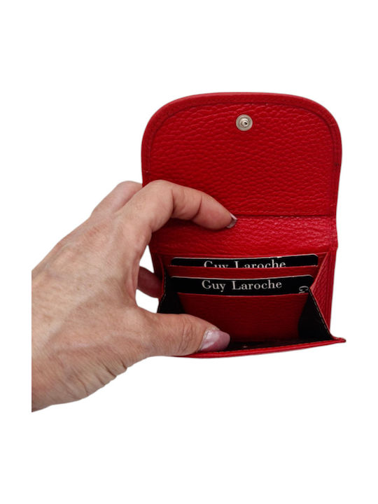 Small Leather Women's Wallet Classic with RFID Red