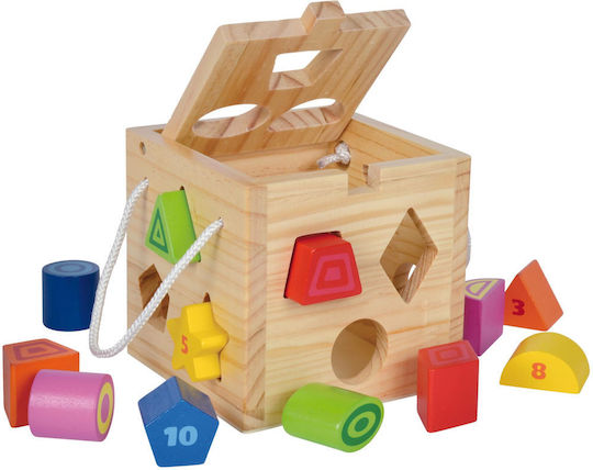 Simba Παιχνίδι Ταξινόμησης Σχημάτων Eichhorn Cube Shapes Game Set από Ξύλο για 12+ Μηνών