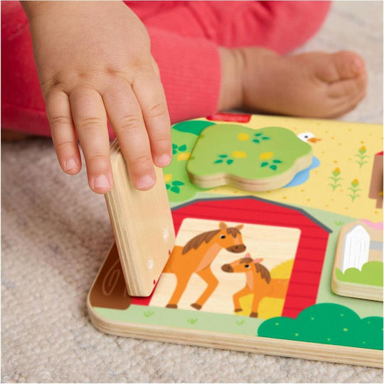 Fisher Price Ζωάκι Πινακας από Ξύλο για 18+ Μηνών