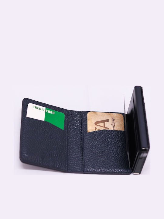 Ανδρικό Πορτοφόλι με RFID και Μηχανισμό Slide Μπλε