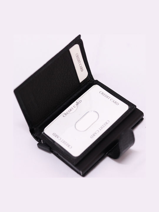 Ανδρικό Πορτοφόλι με RFID και Μηχανισμό Slide Μαύρο