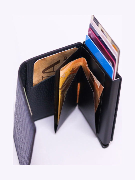 Ανδρικό Πορτοφόλι με RFID και Μηχανισμό Slide Μπλε