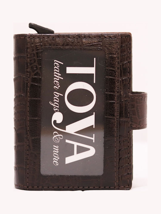 Ανδρικό Πορτοφόλι με RFID και Μηχανισμό Slide Καφέ