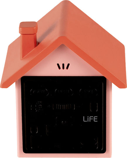 Life Tiny House Επιτραπέζιο Ψηφιακό Ρολόι LED με Ξυπνητήρι Πορτοκαλί 221-0454