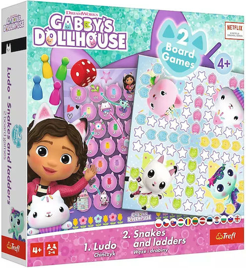 Board Game Ludo And Snakes & Ladders for 2-4 Players 4+ Years Old Trefl