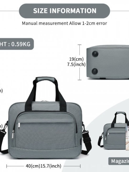 Miss Lulu Shoulder / Handheld Bag for Laptop Gray TVK2456-GY